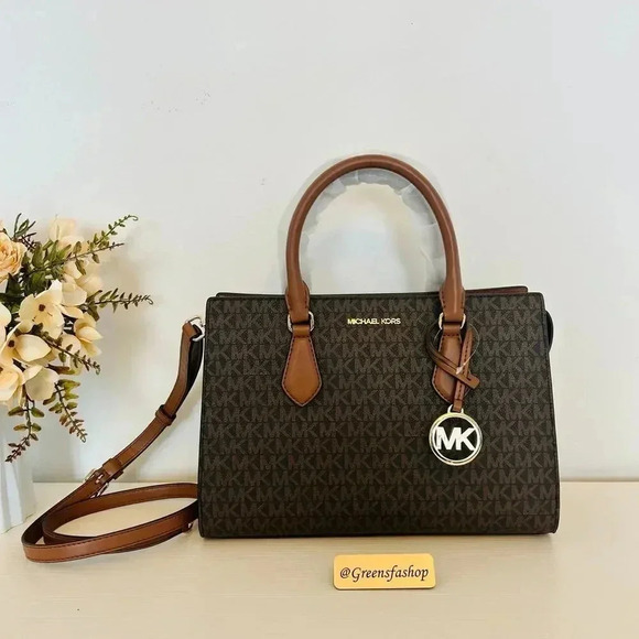 Michael kors purse & wallet Sheila Medium Satchel Brown - Picture 2 of 11